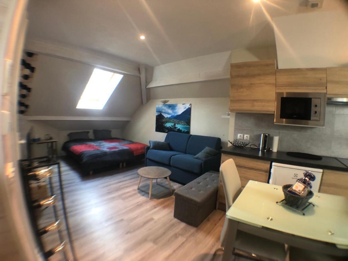 Au Bord Du Lac D'Annecy, Logement Type Loft, Dans Residence Avec Plage Et Ponton Privee Duingt Zewnętrze zdjęcie