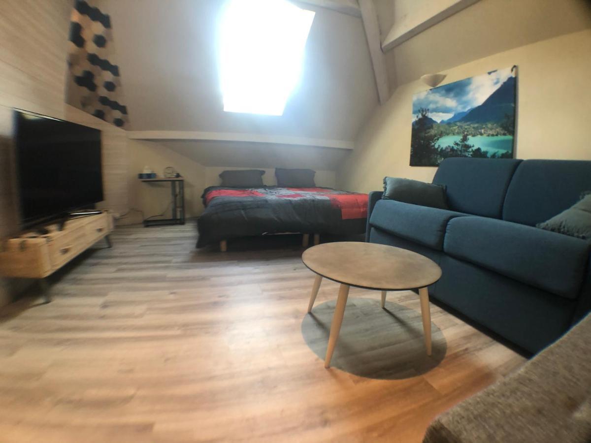 Au Bord Du Lac D'Annecy, Logement Type Loft, Dans Residence Avec Plage Et Ponton Privee Duingt Zewnętrze zdjęcie